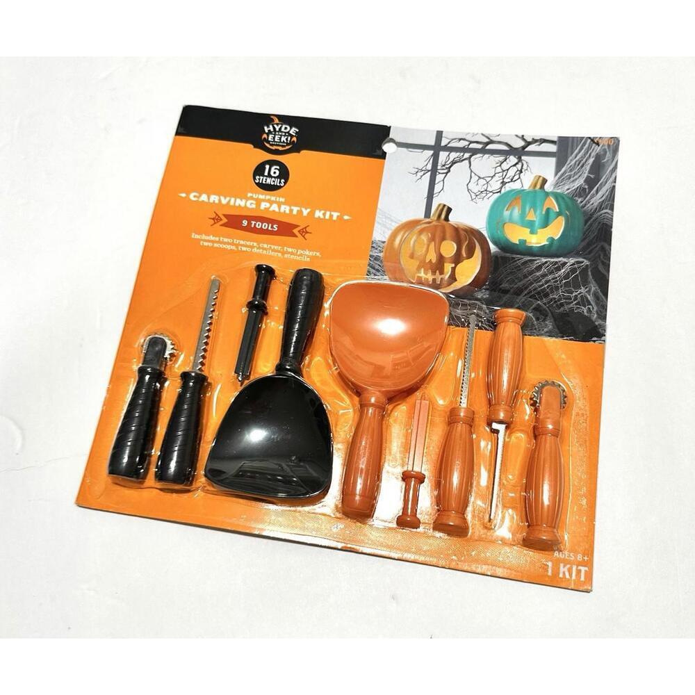 Hyde & EEK! Boutique Halloween 9-Tools, 16 Halloween Pumpkin Carving Kit